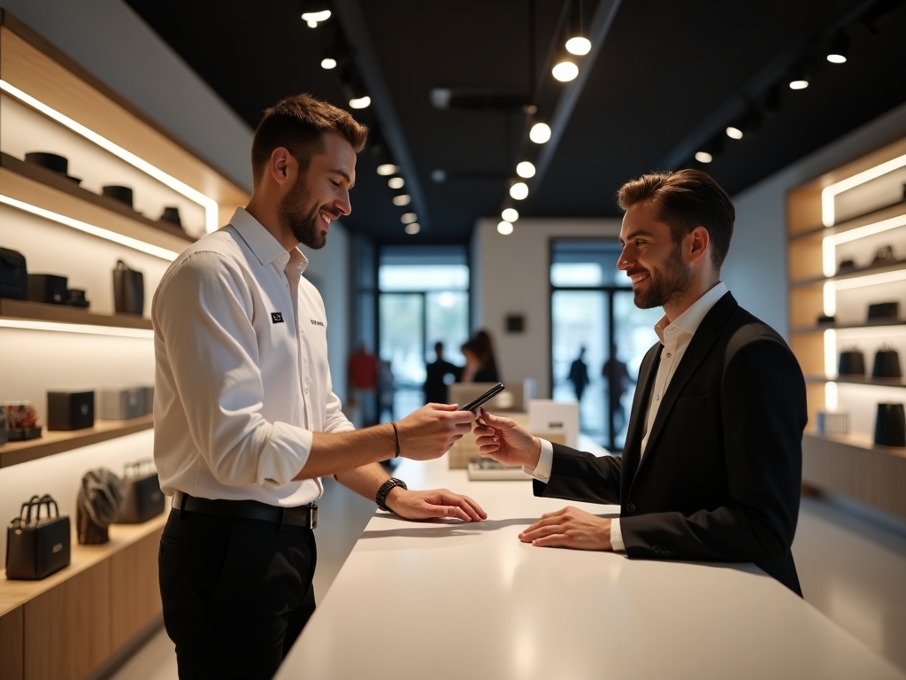 Tienda minorista con pagos QR